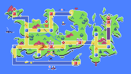 Dokimon Quest world map showing every route, town and cave